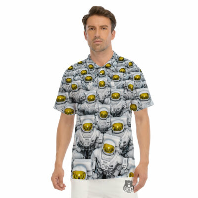 OrangePrints.com -Astronauts Group Print Men's Golf Shirts
