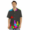 OrangePrints.com -Video Game Colorful Brick Puzzle Print Men's Hawaiian Shirt