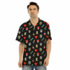 OrangePrints.com -Pixel Graphics Game Icons Print Pattern Men's Hawaiian Shirt