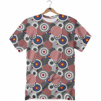 OrangePrints.com -Target Darts Board Game Print Pattern T-Shirt