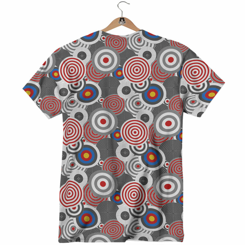 Orange prints Target Darts Board Game Print Pattern T-Shirt