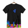 Orange prints Video Game White Brick Puzzle Print T-Shirt