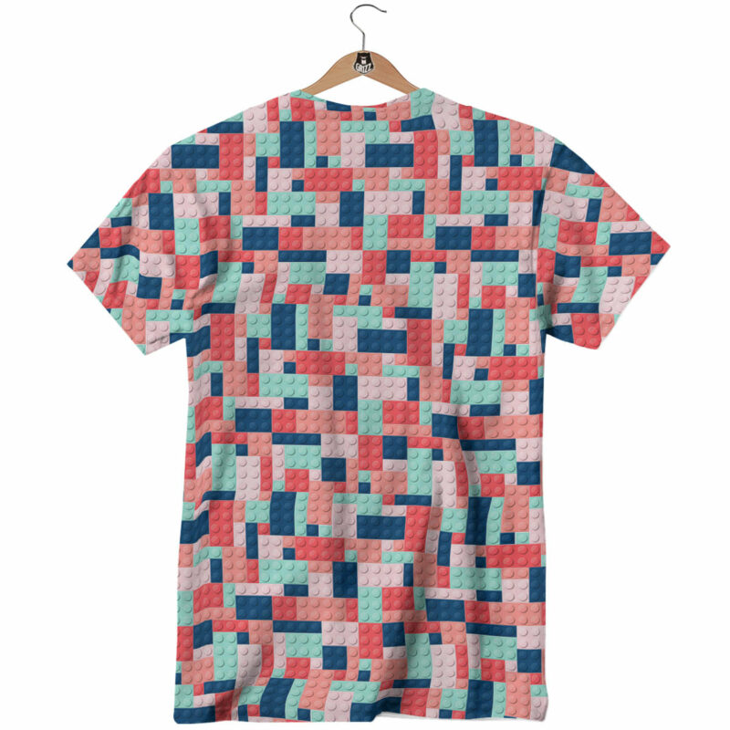 Orange prints Puzzle Game Colorful Block Print Pattern T-Shirt