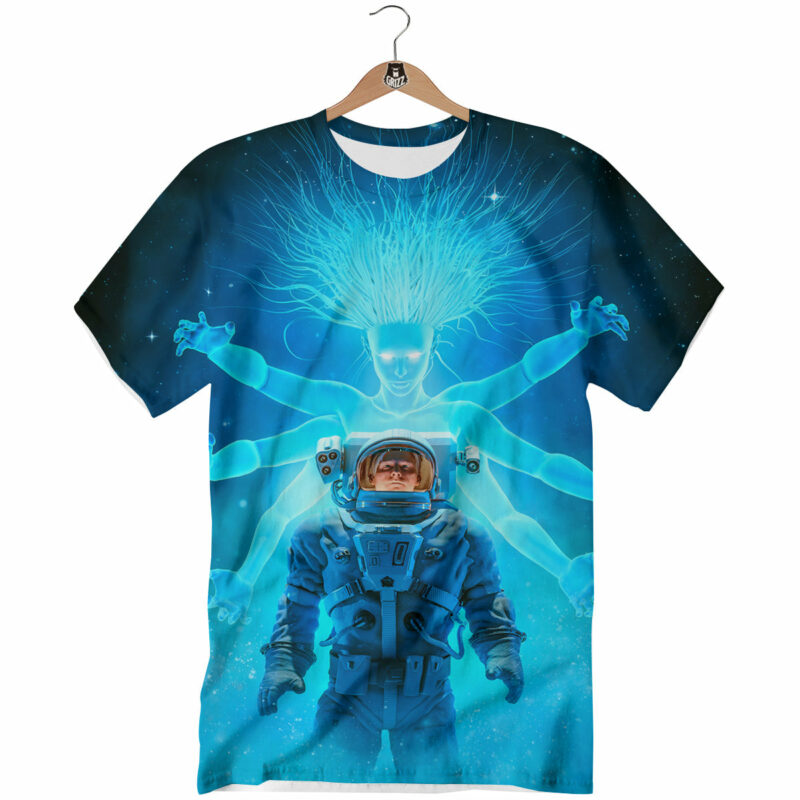 OrangePrints.com -Astronaut And Female Alien Print T-Shirt