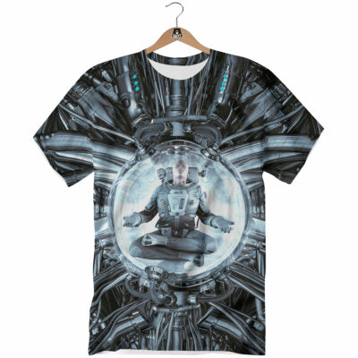 OrangePrints.com -Astronaut In Machine Print T-Shirt