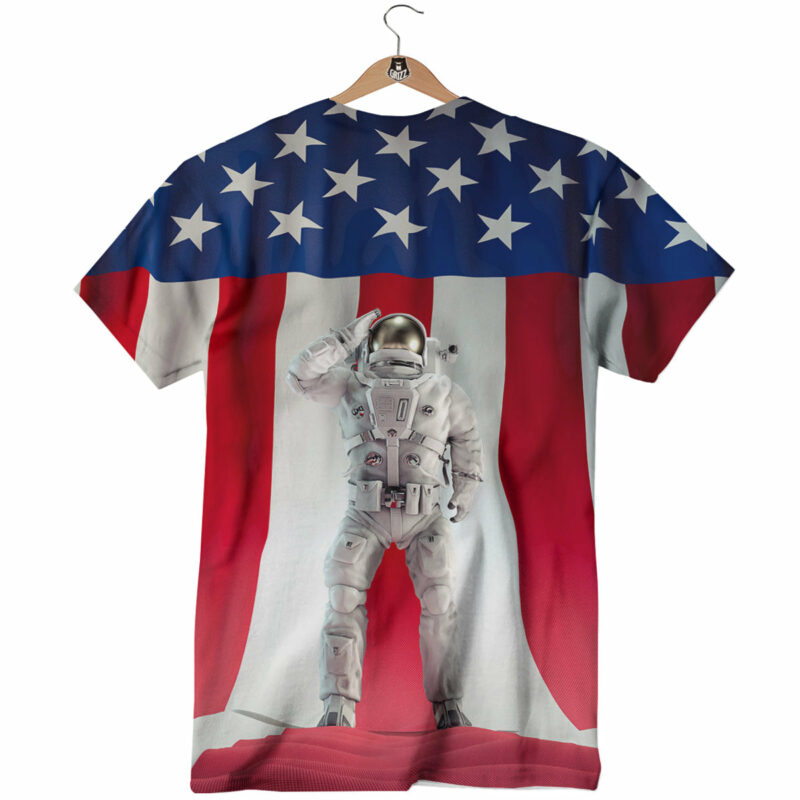 Orange prints American Astronaut Print T-Shirt
