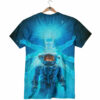 Orange prints Astronaut And Female Alien Print T-Shirt