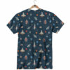 Orange prints Pixel Space And Astronaut Print Pattern T-Shirt
