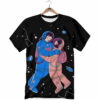 OrangePrints.com -Couple Astronaut Travel In Space Print T-Shirt