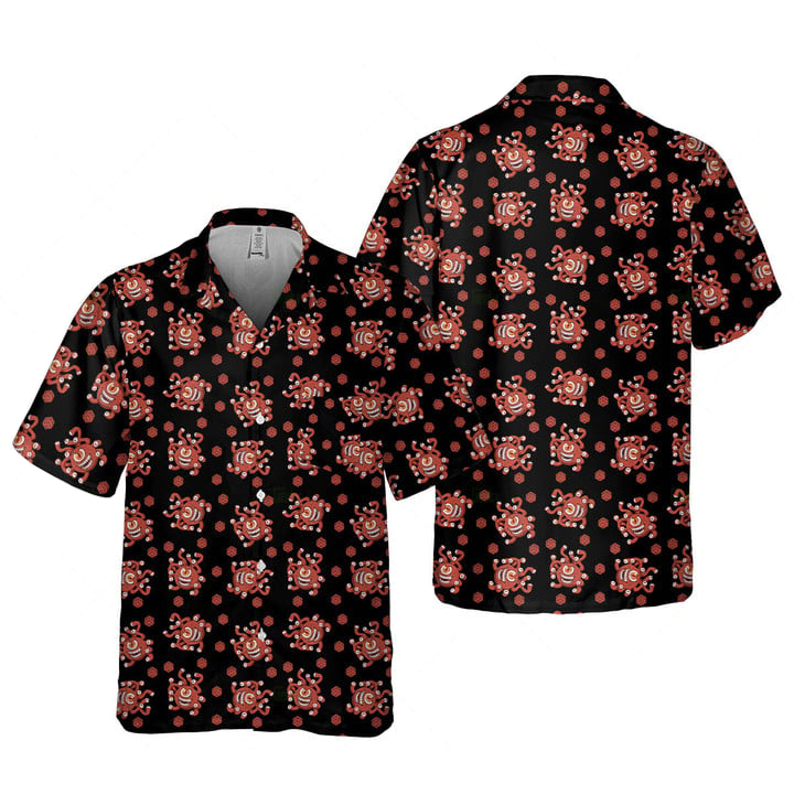 Orange prints DnD Hawaiian Shirt – Beholder-SP12042336DS02