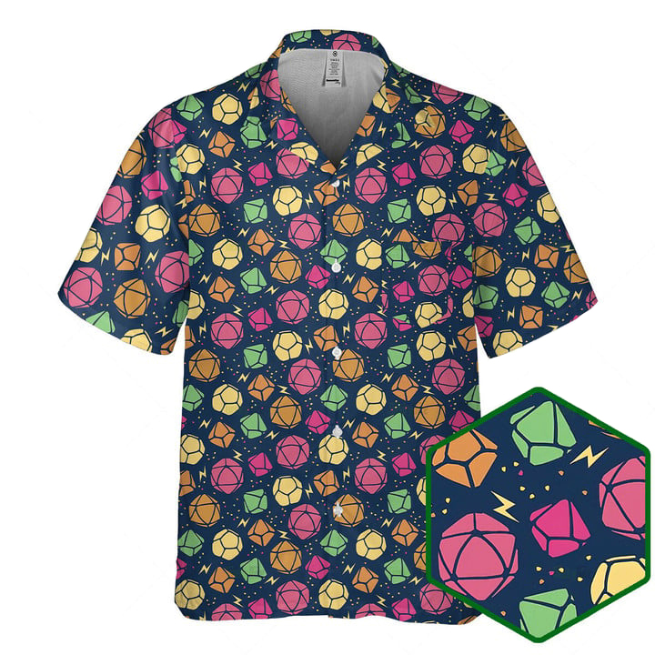 Orange prints DnD Hawaiian Shirt – Dice Colorful Pattern-SP12042315DS02
