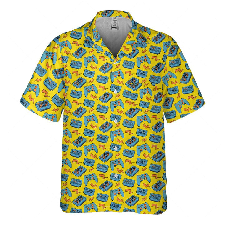 Orange prints DnD Hawaiian Shirt – Game Controller-SP12042338DS02