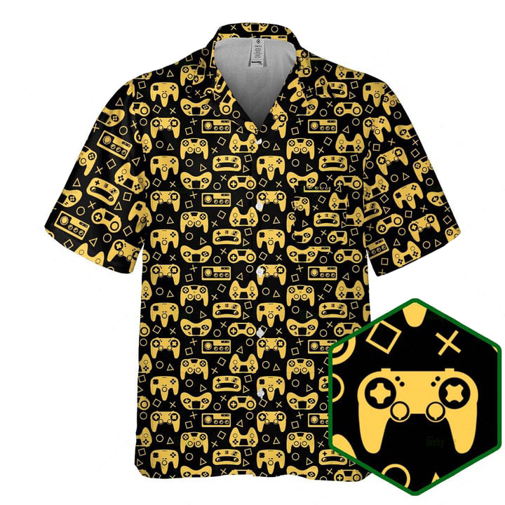 Orange prints DnD Hawaiian Shirt – Game Controller-SP12042339DS02