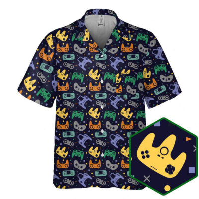 Orange prints DnD Hawaiian Shirt – Game Controller-SP12042340DS02