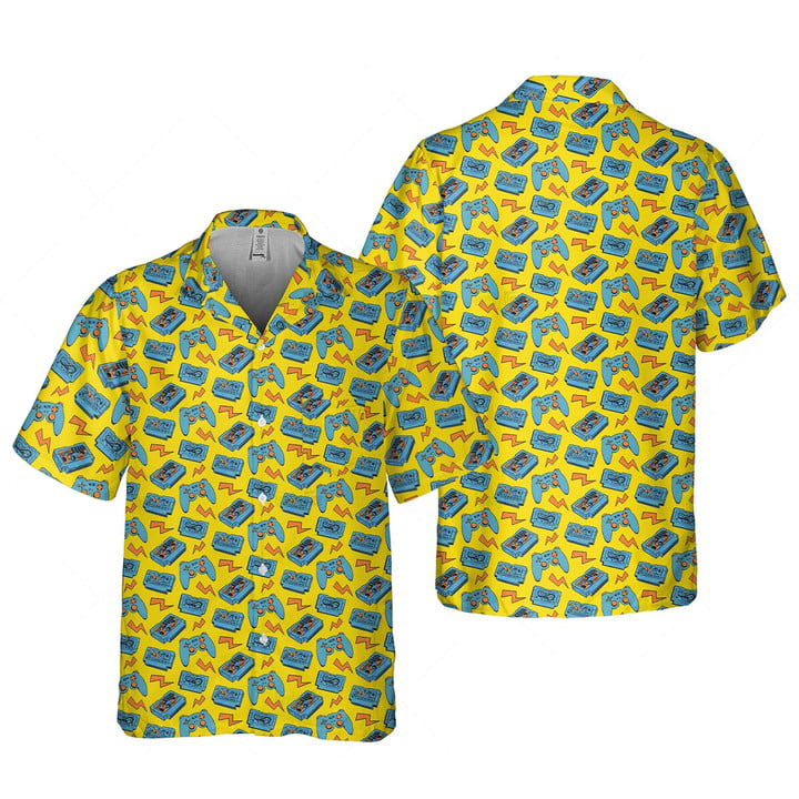Orange prints DnD Hawaiian Shirt – Game Controller-SP12042338DS02