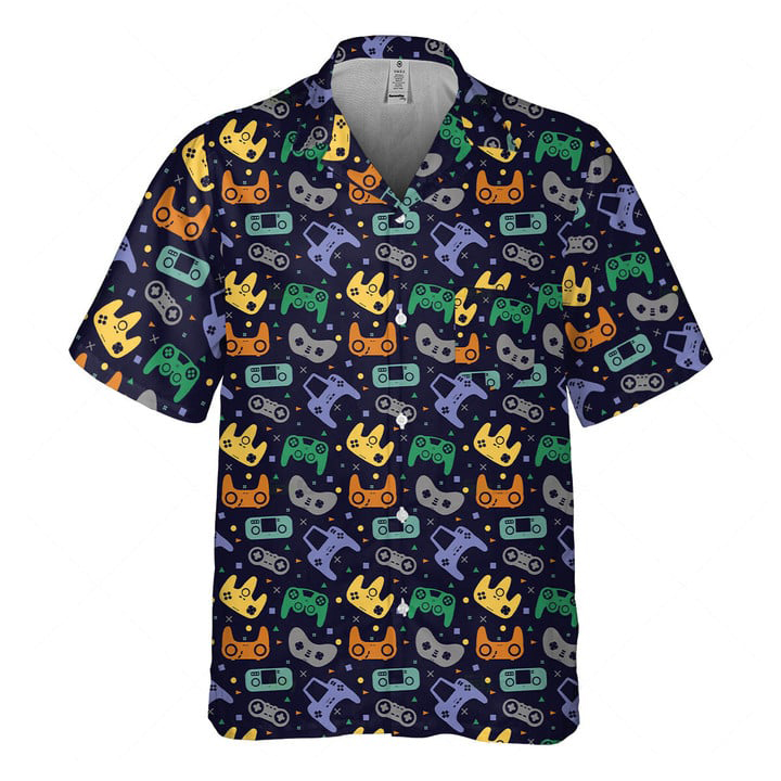 Orange prints DnD Hawaiian Shirt – Game Controller-SP12042340DS02