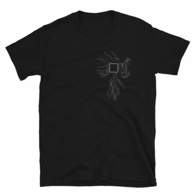 Orange prints CPU Heart Chipset Board - Geek Coding T-shirt - IT Nerd Shirt