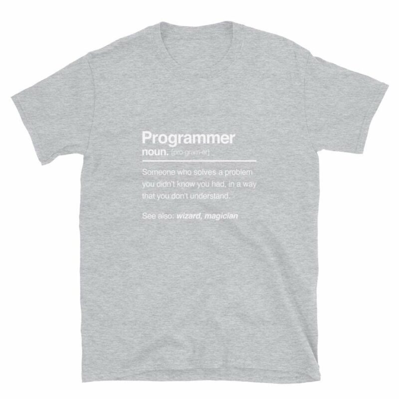 Orange prints Programmer Noun Coding T-shirt - Nerd Shirt - IT Shirt - Developer Shirt