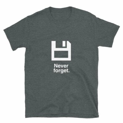 Orange prints Never Forget - Geek Coding T-Shirt