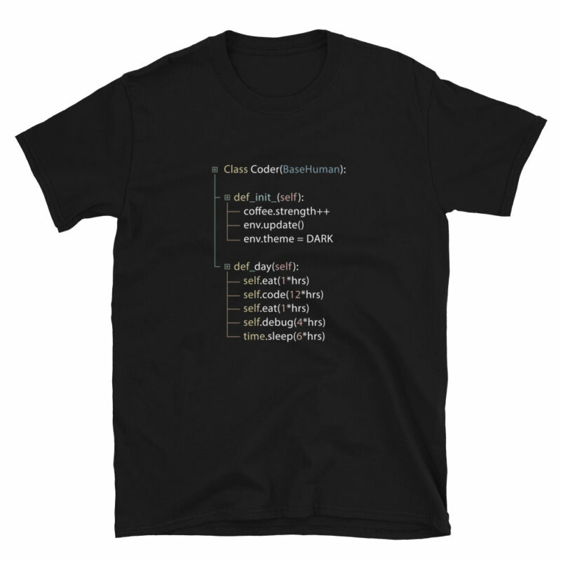 Orange prints Funny Python Language - Nerd Shirt - Developer T-Shirt - Programmer Tee