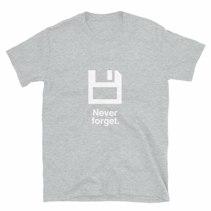 Orange prints Never Forget - Geek Coding T-Shirt