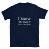 Orange prints I Know HTML How To Meet Ladies - Geek Coding T-Shirt