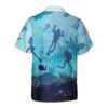 Orange prints back of Life Is Diving Hawaiian Shirt, Scuba Diving Shirt For Men, Cool Gift For Scuba Diver