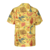 Orange prints back of Scuba Diver And Sea Pattern V2 Hawaiian Shirt