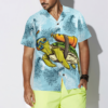 Orange prints model Turtle Scuba Diving Shirt For Men Hawaiian Shirt