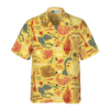 Orange prints model Scuba Diver And Sea Pattern V2 Hawaiian Shirt