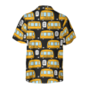 Orange prints back of School Bus Driver Hawaiian Shirt