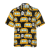 Orange prints model School Bus Driver Hawaiian Shirt